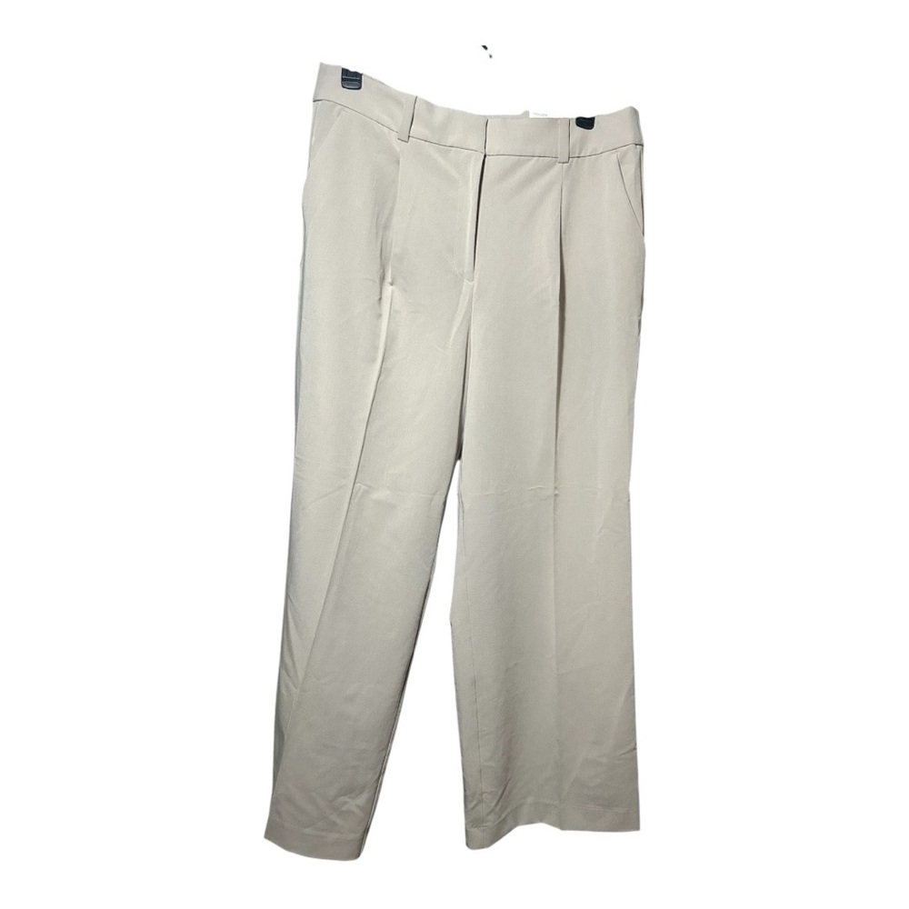 LOFT Women's Beige Wide-Leg Trousers